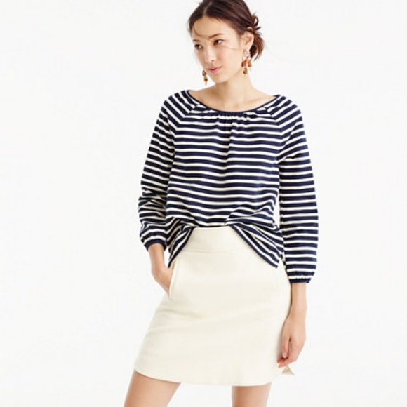 J. Crew Tops - J Crew Striped Peasant Top Size Medium